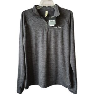 NWT Ouray "Iron Lion" Men's 1/4 Zip Pullover Gray Performance Pullover Top Sz S